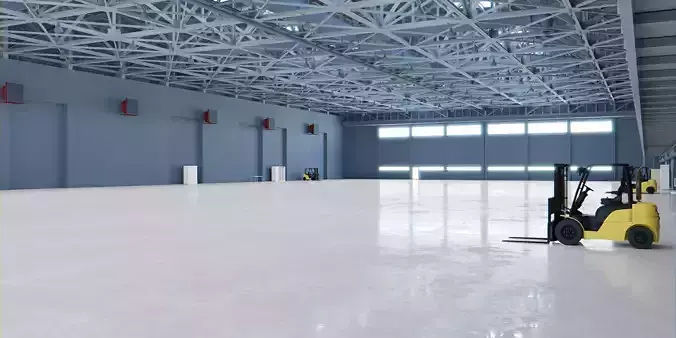 Airplane Hangar Interior 6 Low-poly 3D model