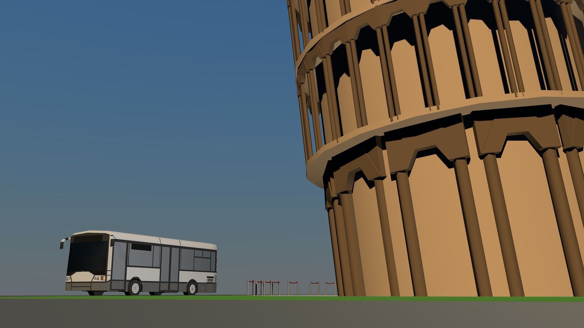 Menara Pisa Low-poly 3D model_5