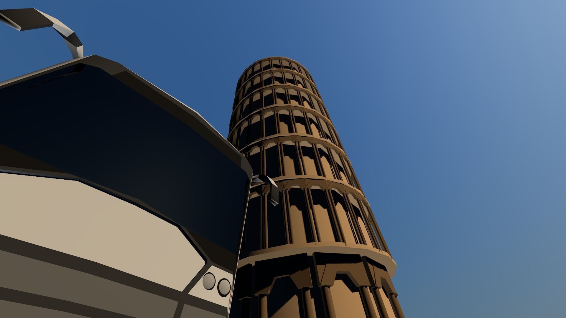 Menara Pisa Low-poly 3D model_6