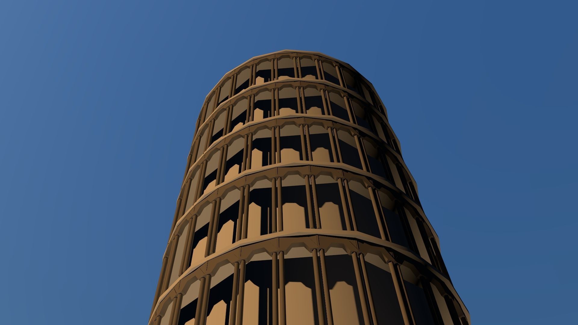 Menara Pisa Low-poly 3D model_2