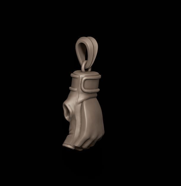 mma gloves pendant 3D print model_8