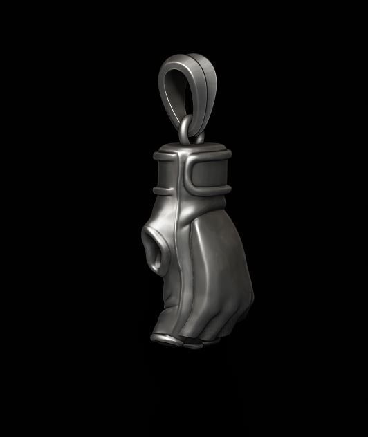 mma gloves pendant 3D print model_9