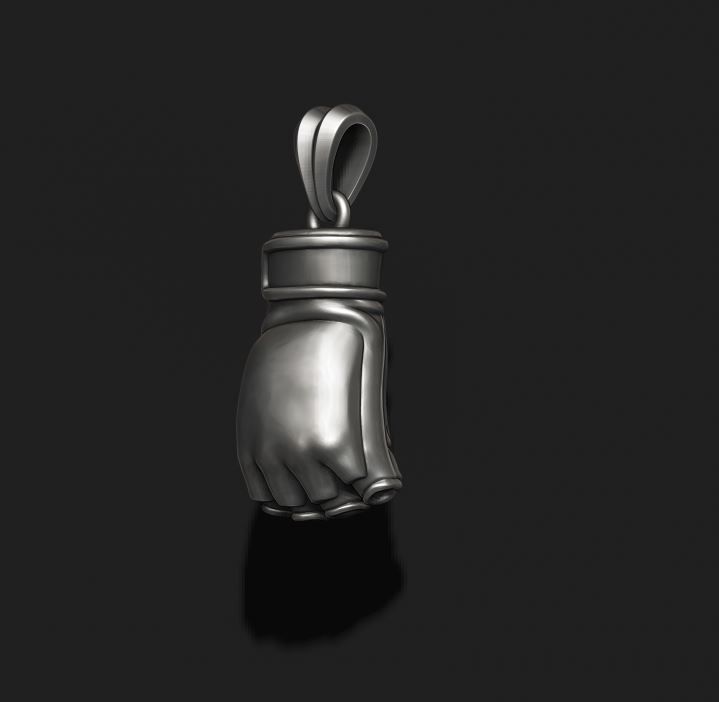 mma gloves pendant 3D print model_5