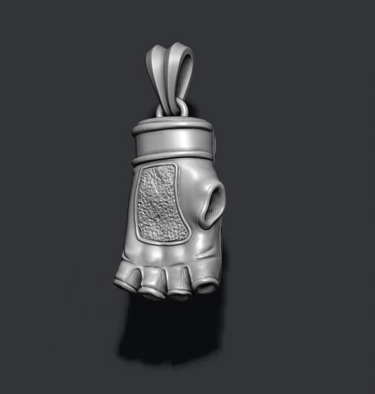 mma gloves pendant 3D print model_6