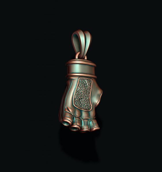 mma gloves pendant 3D print model_7