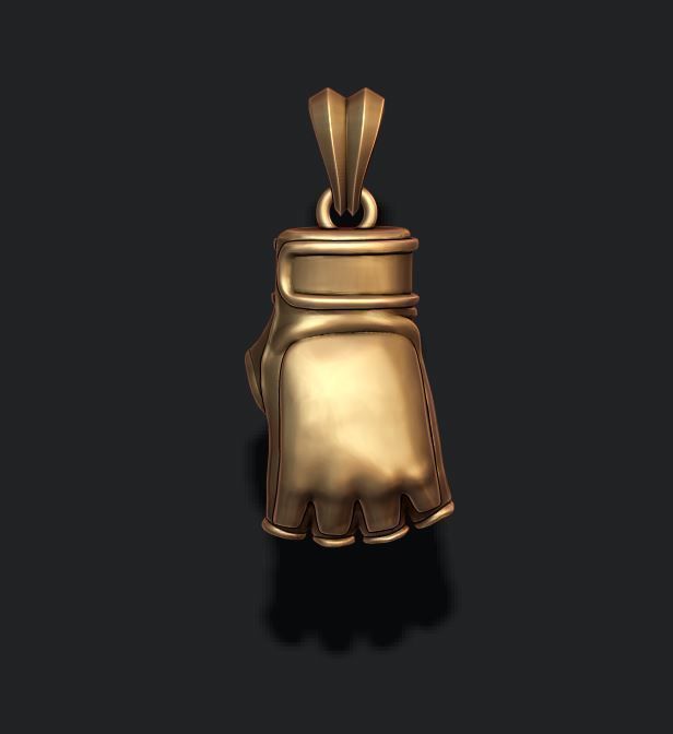 mma gloves pendant 3D print model_1