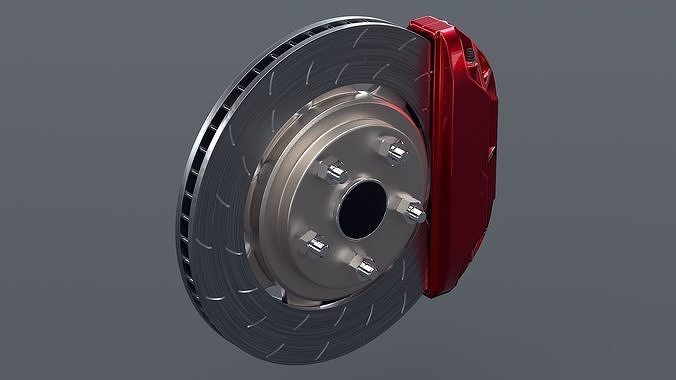 Brake Disc with caliper Low-poly 3D model