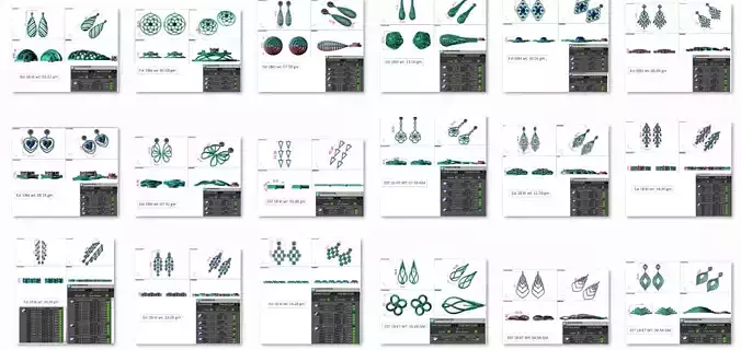 46 Diamond Women Earrings 3dm details bulk collection