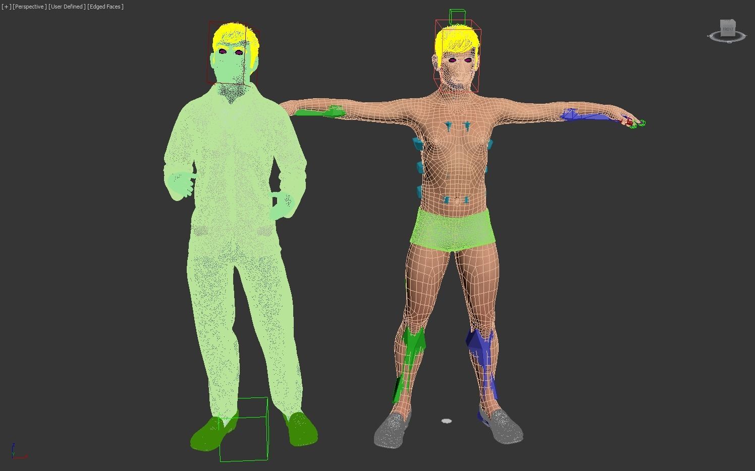 4x Men models real cloth simulation conversation loop animated 3D Model Collection_34