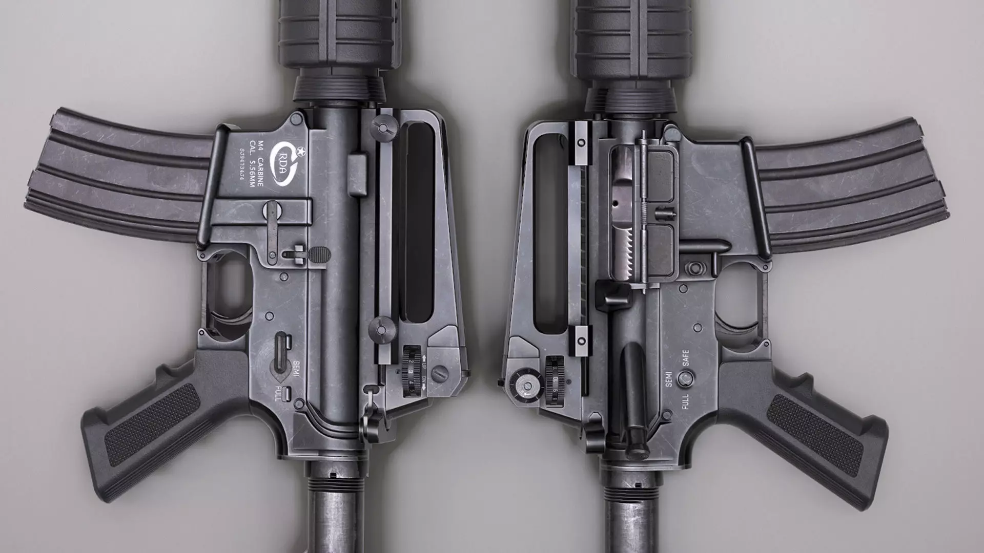 M4A1 Rifle Low-poly 3D model_0