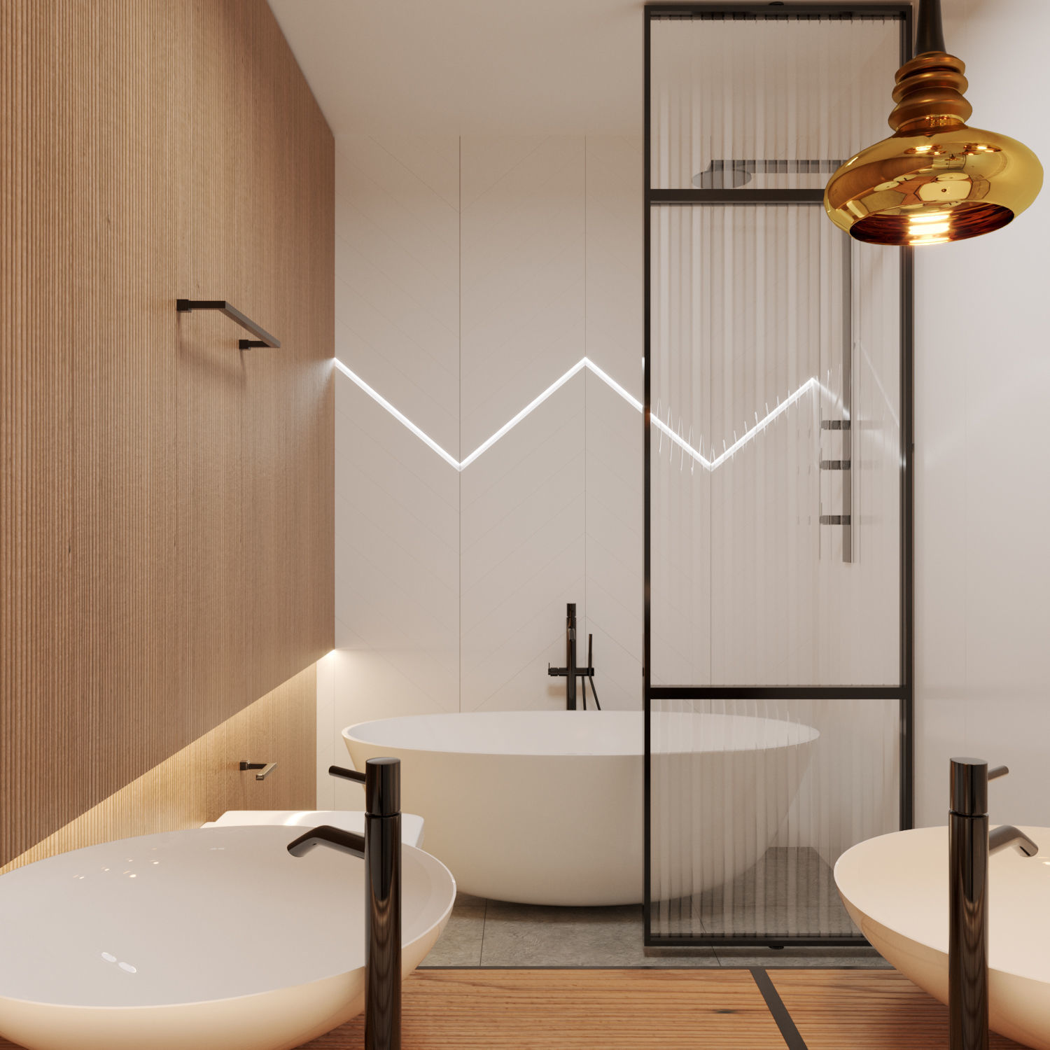 Bathroom Interior Scene Corona Cinema4D 3D model_2