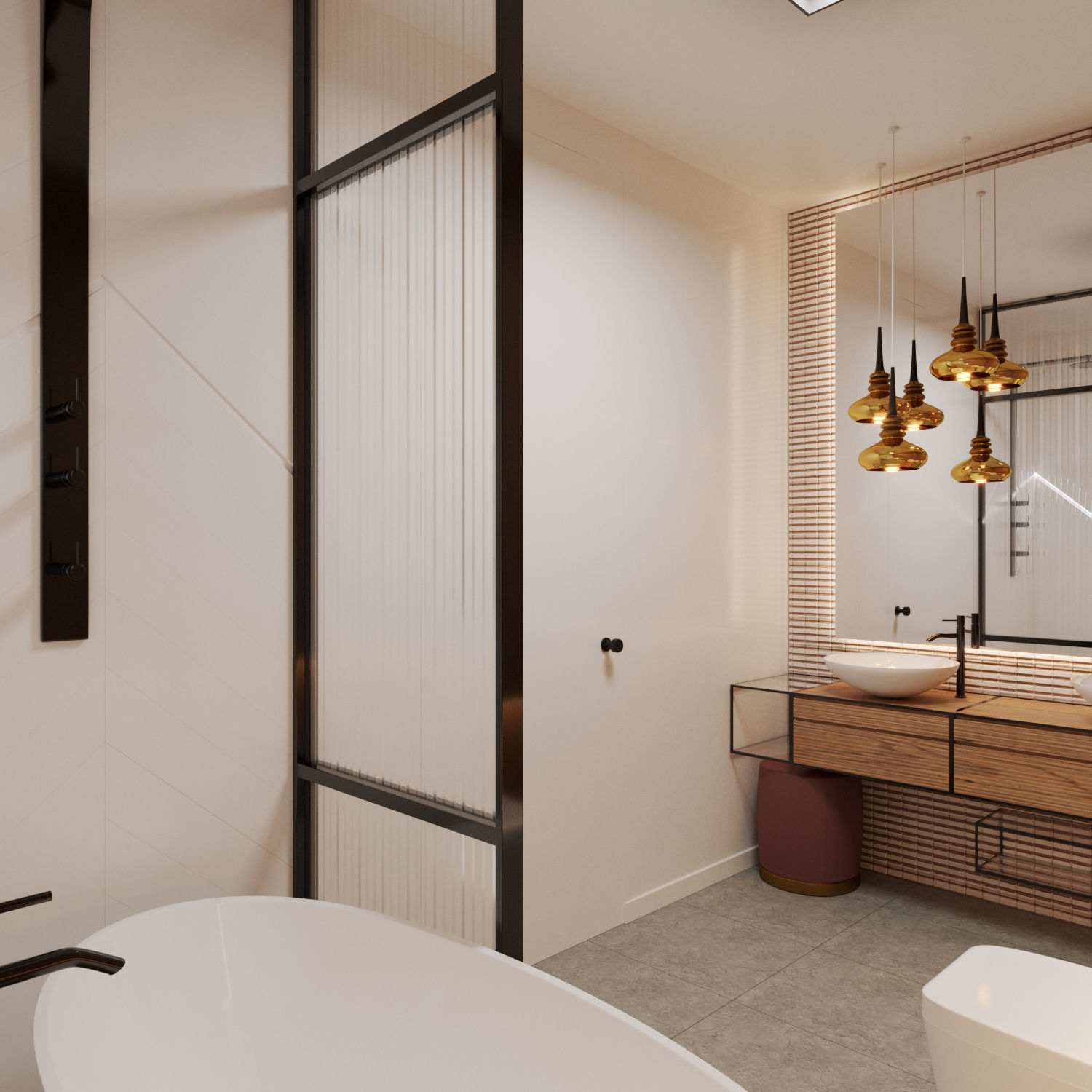 Bathroom Interior Scene Corona Cinema4D 3D model_4