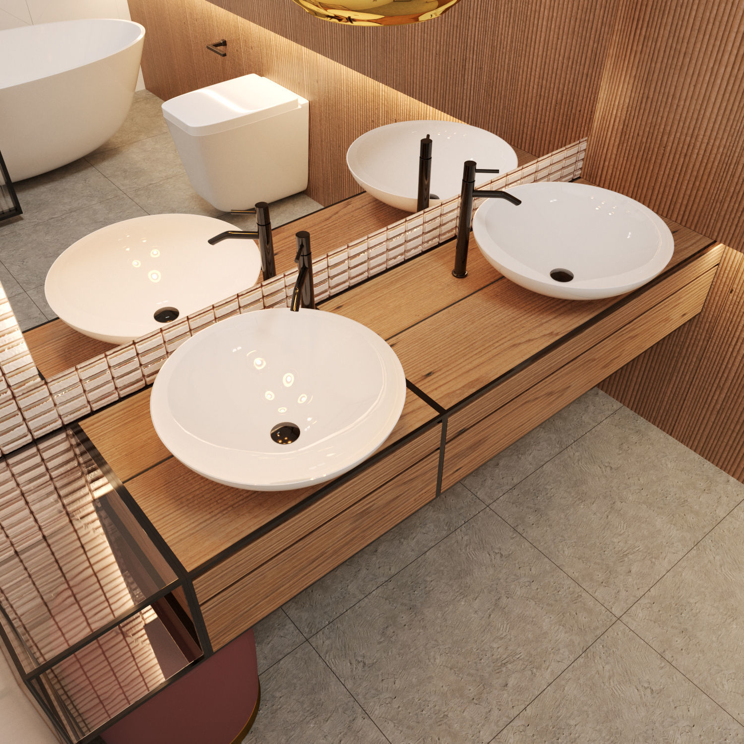 Bathroom Interior Scene Corona Cinema4D 3D model_3
