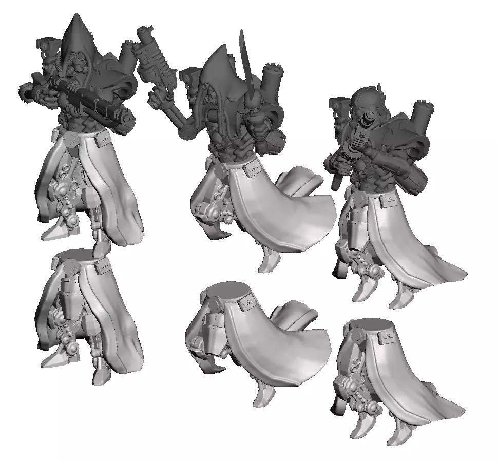 Dark Techno shooters and Vigilants - Extra legs only 3D print model_0