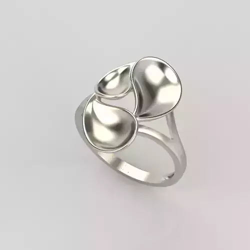 Women Ring with leaves 3dm stl 3D print model