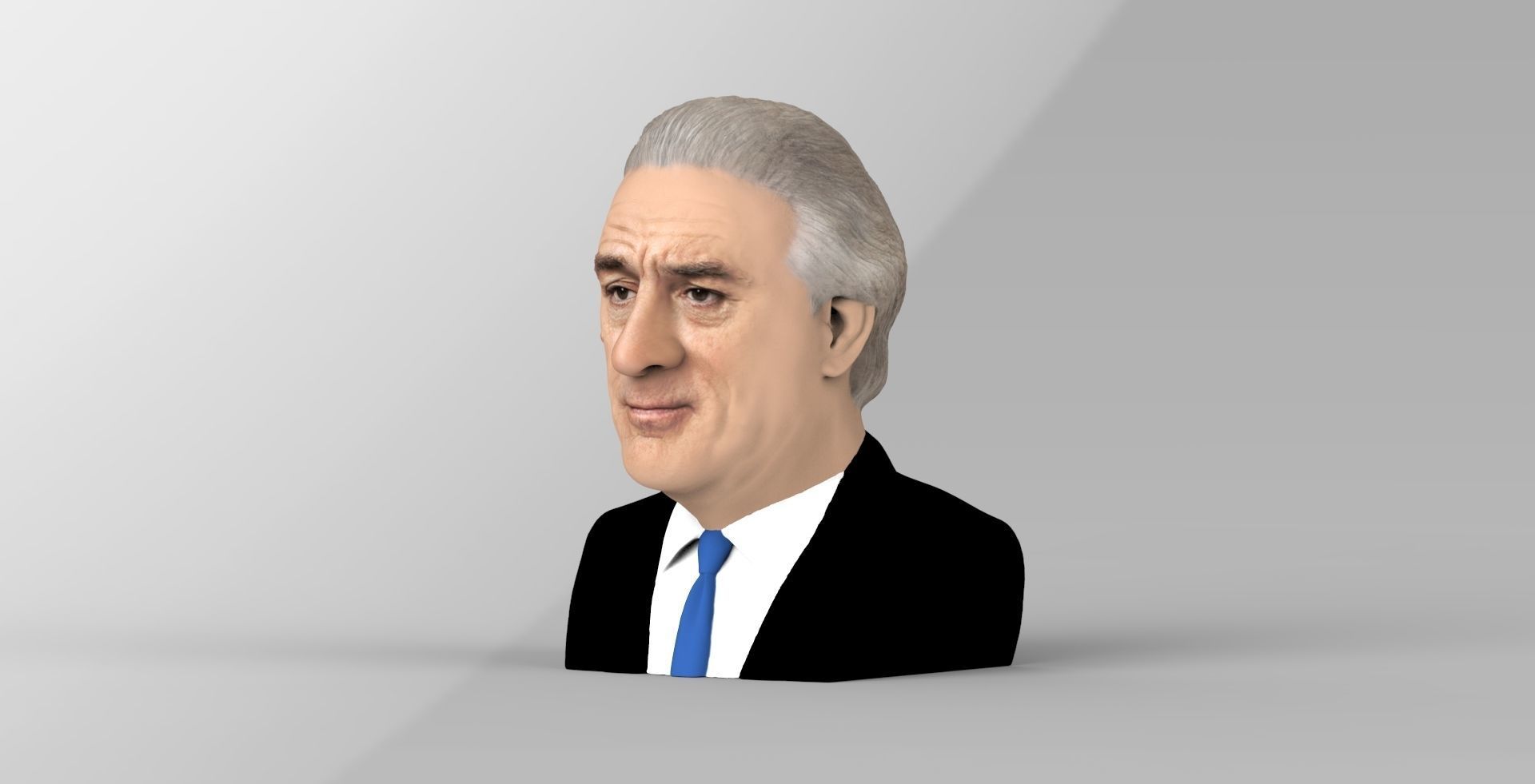 Robert De Niro bust ready for full color 3D printing 3D print model_2