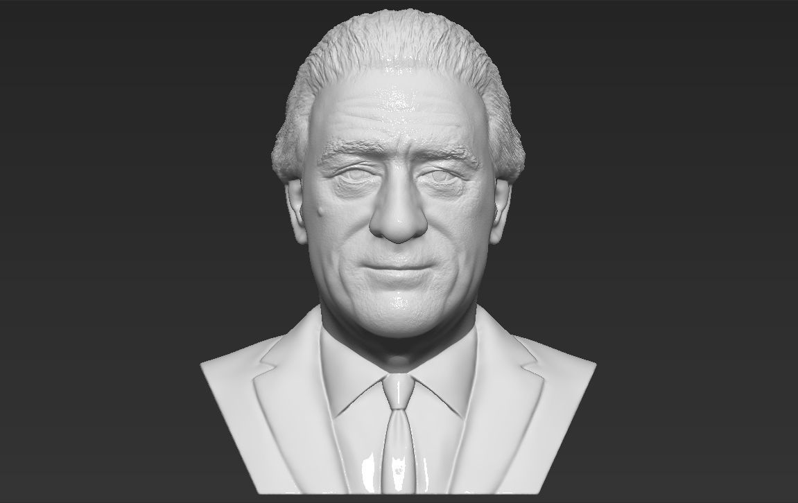 Robert De Niro bust ready for full color 3D printing 3D print model_22