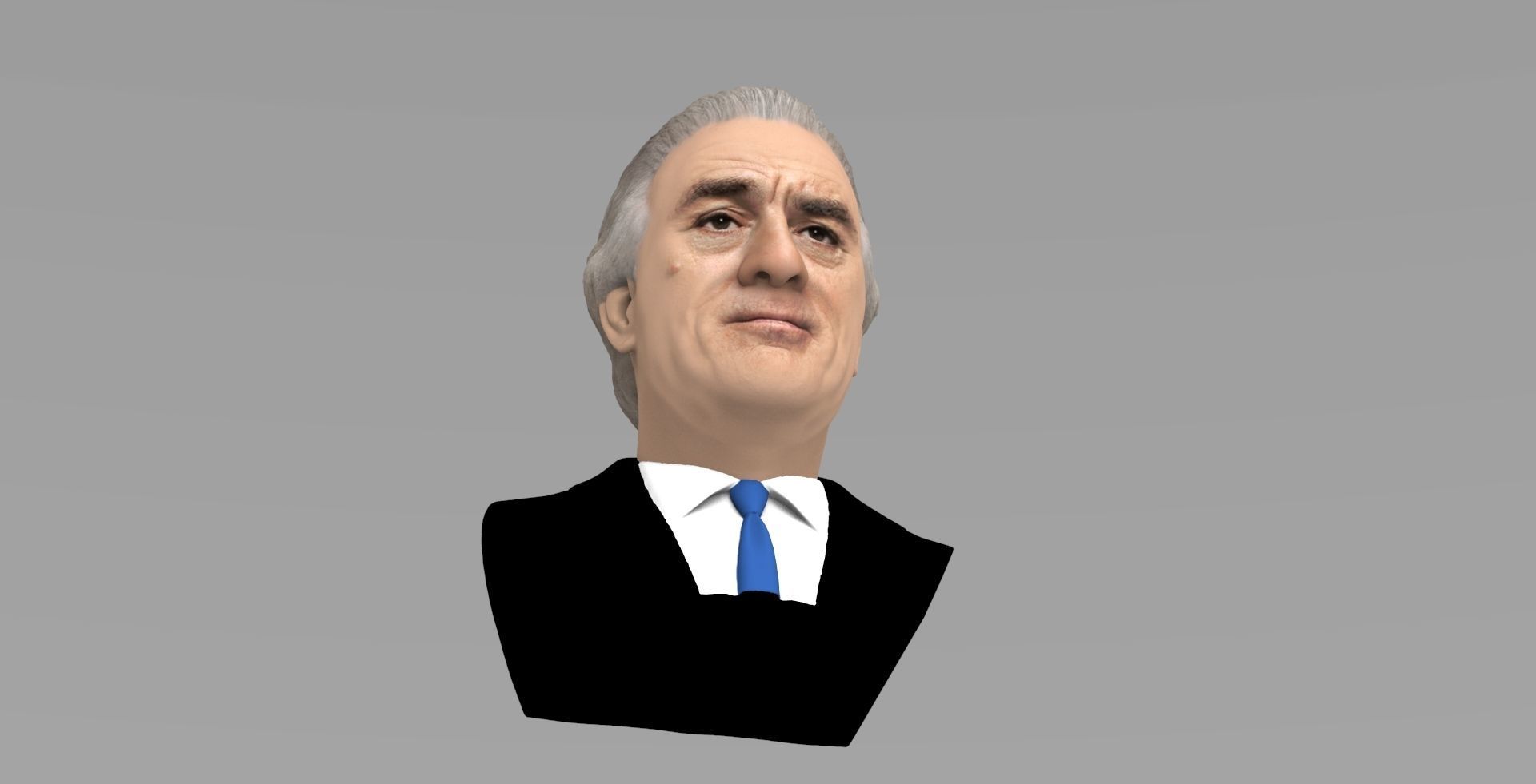 Robert De Niro bust ready for full color 3D printing 3D print model_13