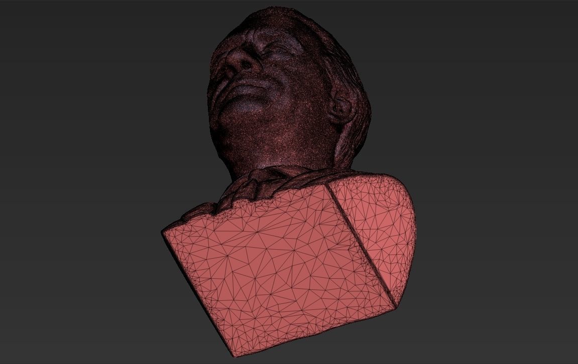 Robert De Niro bust ready for full color 3D printing 3D print model_48