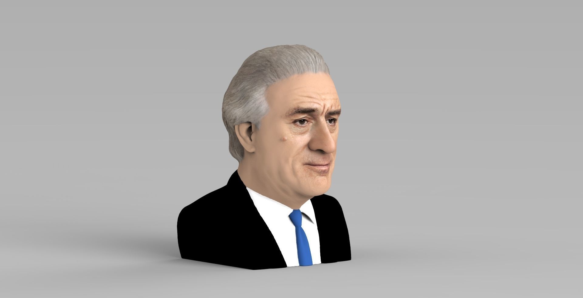 Robert De Niro bust ready for full color 3D printing 3D print model_7