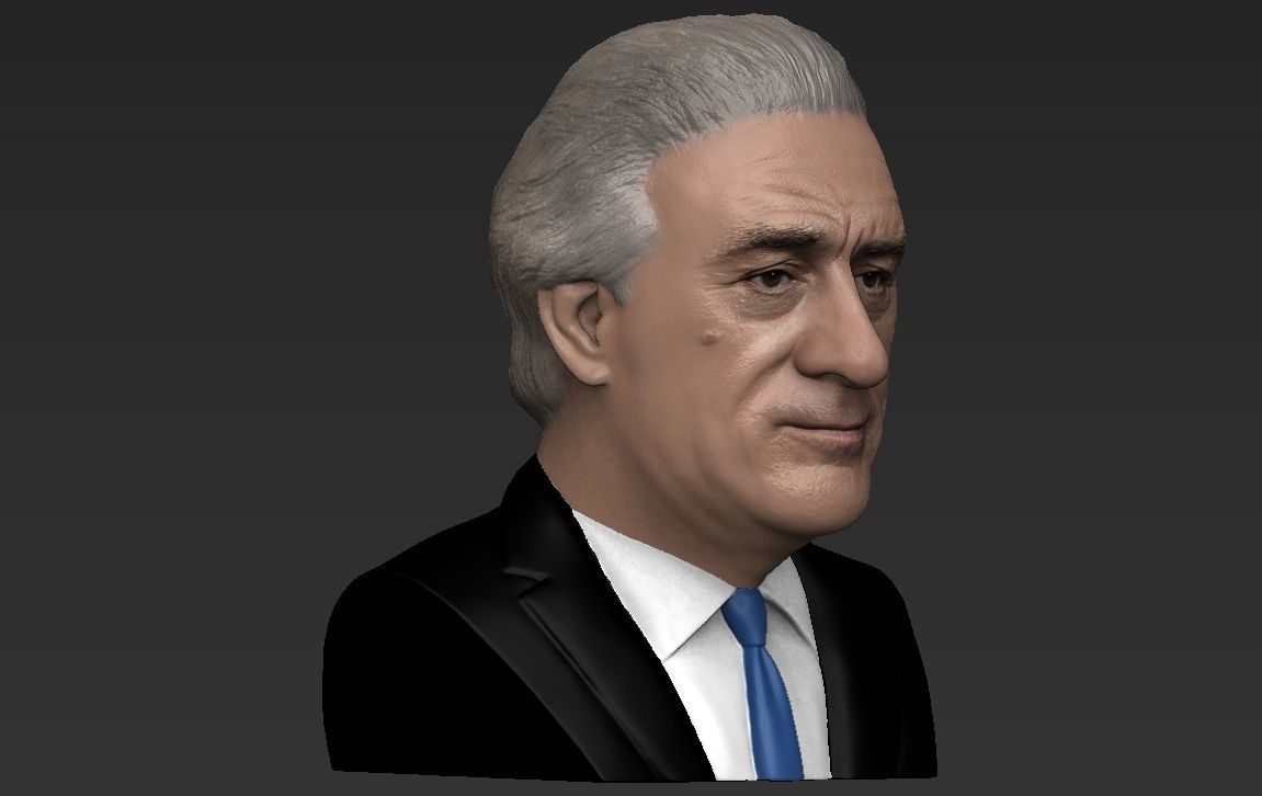 Robert De Niro bust ready for full color 3D printing 3D print model_17