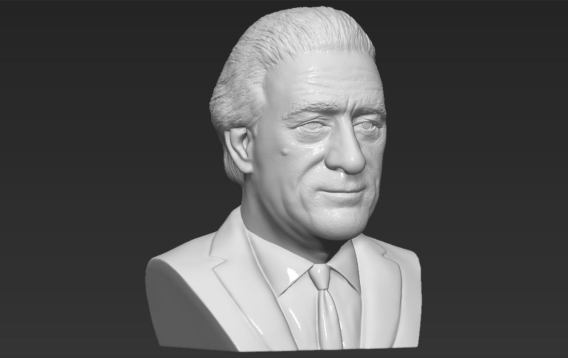 Robert De Niro bust ready for full color 3D printing 3D print model_31