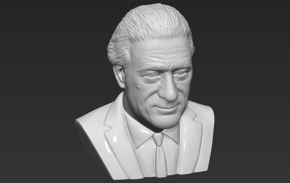Robert De Niro bust ready for full color 3D printing 3D print model_33
