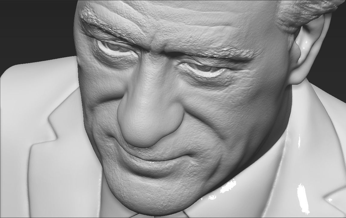Robert De Niro bust ready for full color 3D printing 3D print model_44