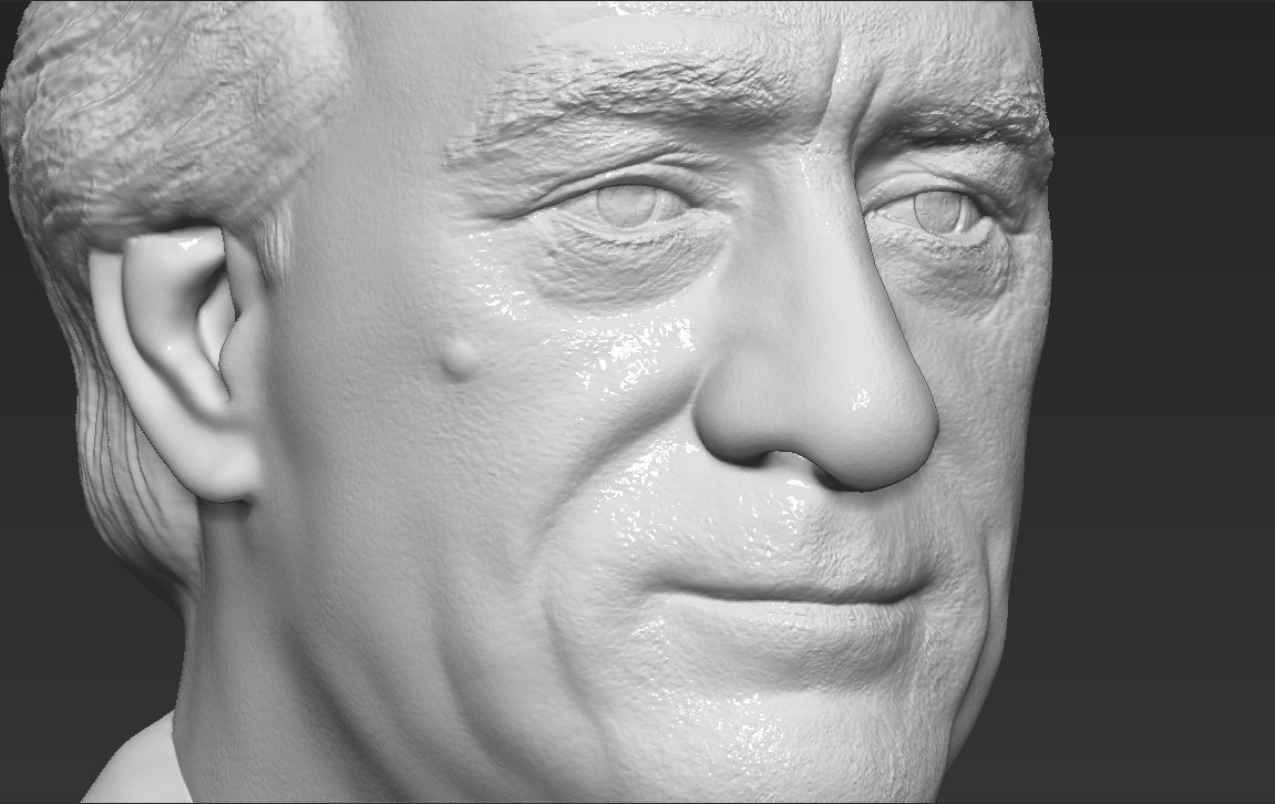 Robert De Niro bust ready for full color 3D printing 3D print model_40