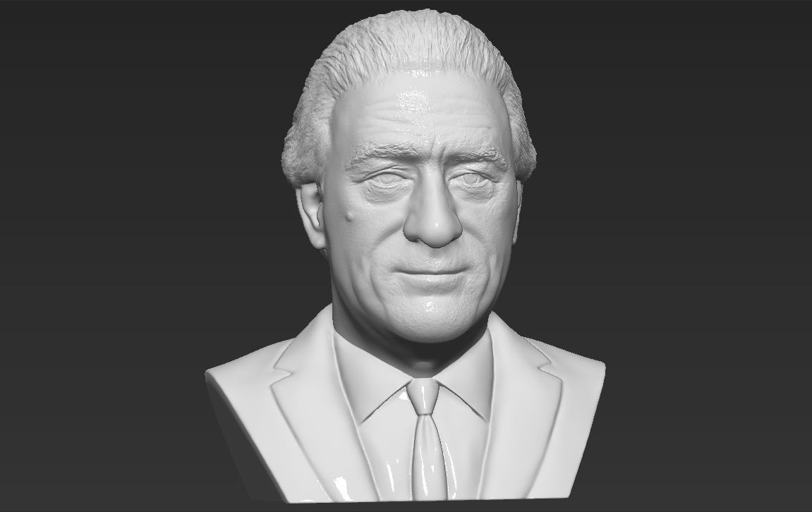 Robert De Niro bust ready for full color 3D printing 3D print model_32