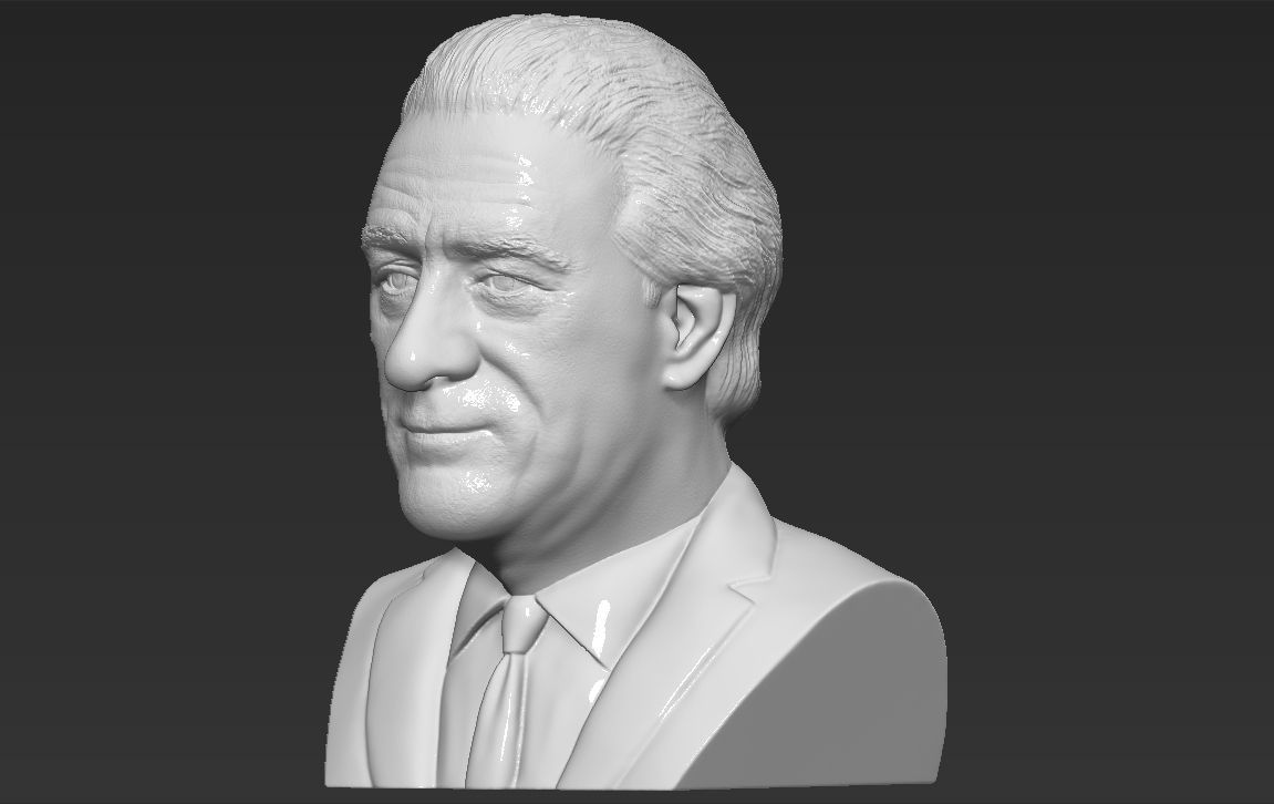 Robert De Niro bust ready for full color 3D printing 3D print model_24