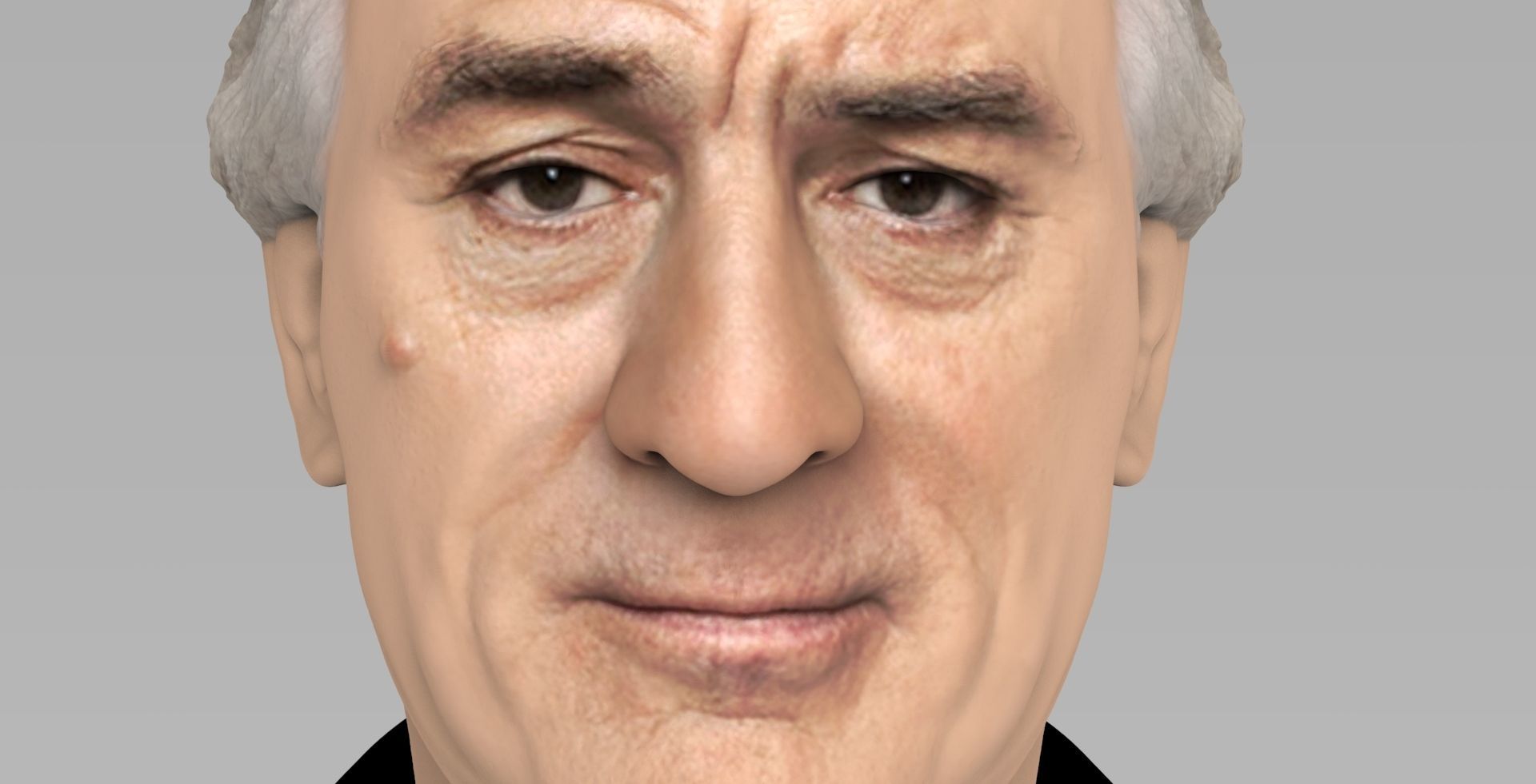 Robert De Niro bust ready for full color 3D printing 3D print model_11