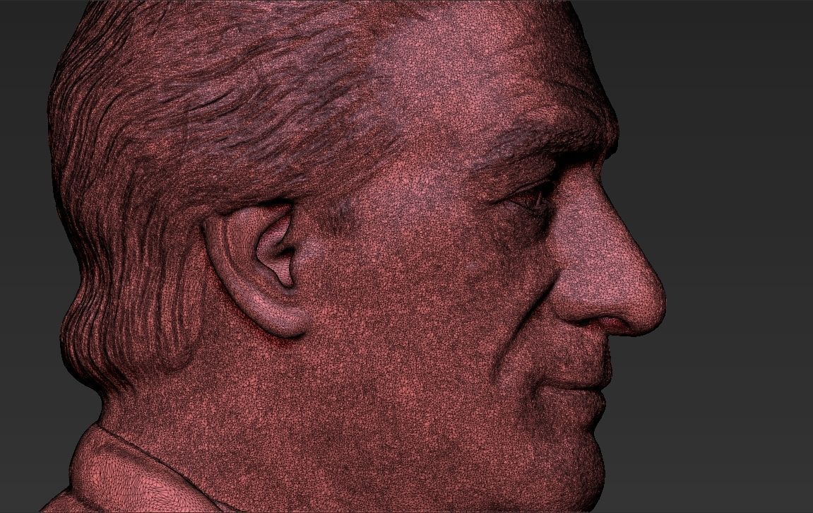 Robert De Niro bust ready for full color 3D printing 3D print model_49