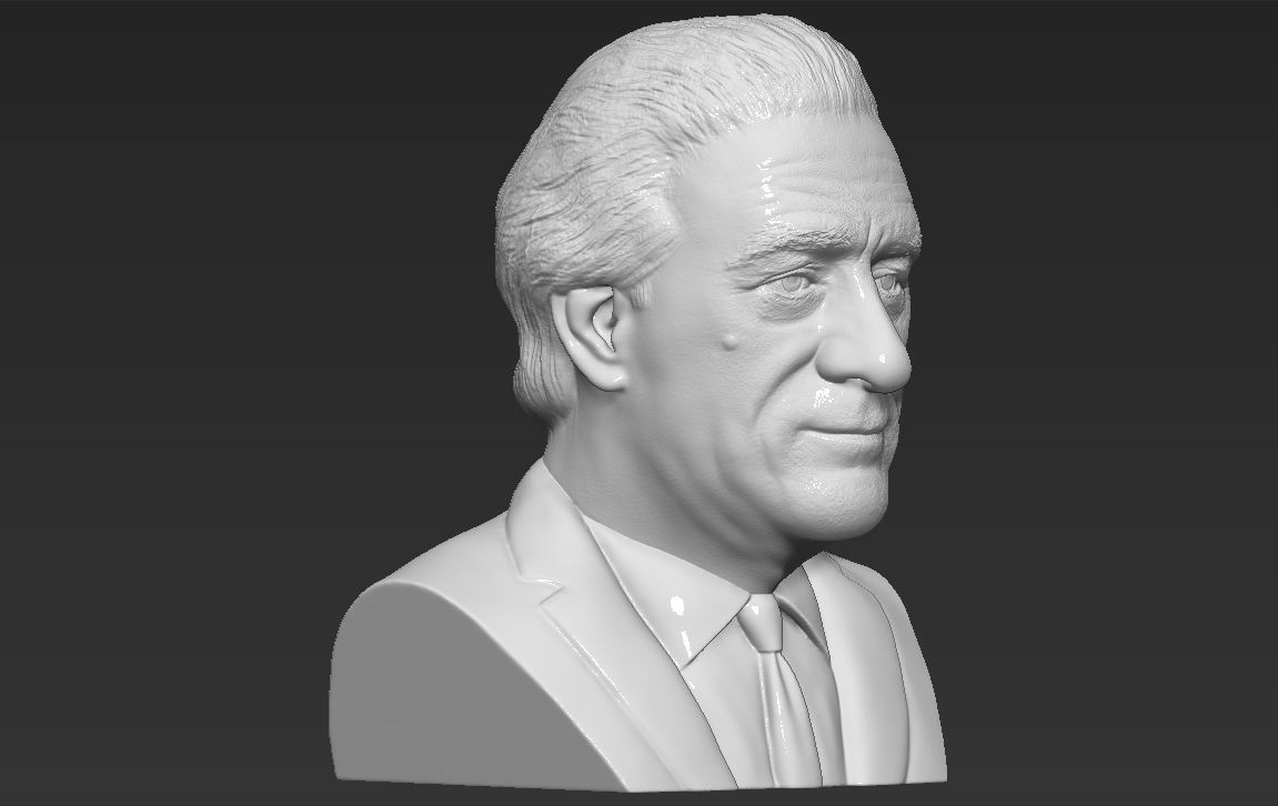 Robert De Niro bust ready for full color 3D printing 3D print model_30