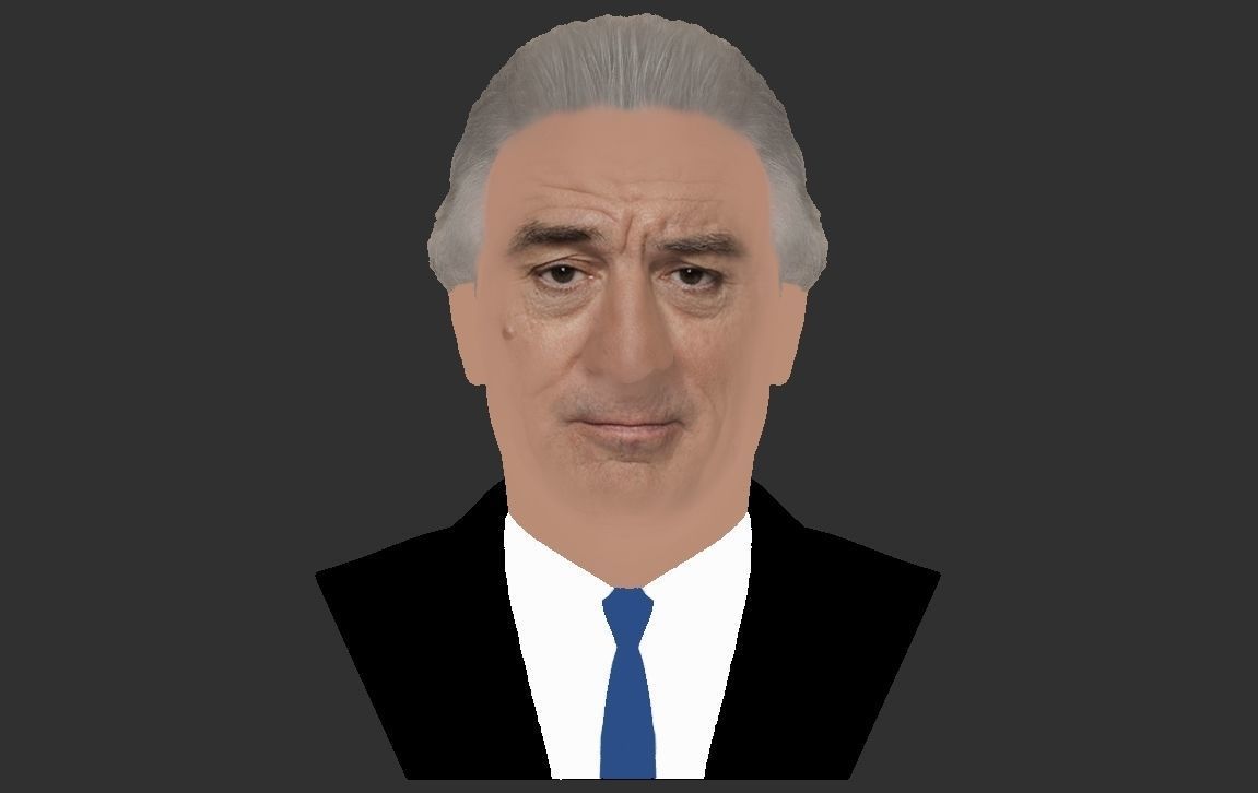 Robert De Niro bust ready for full color 3D printing 3D print model_18