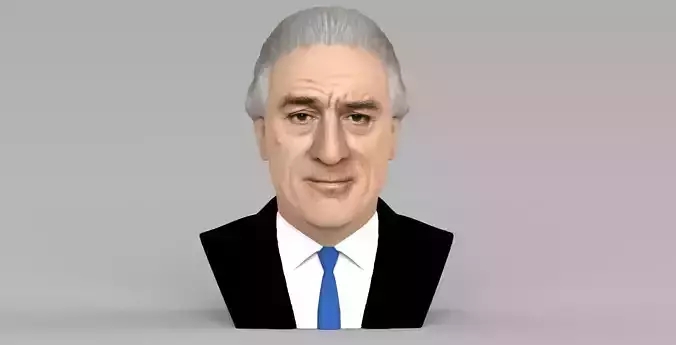 Robert De Niro bust ready for full color 3D printing 3D print model
