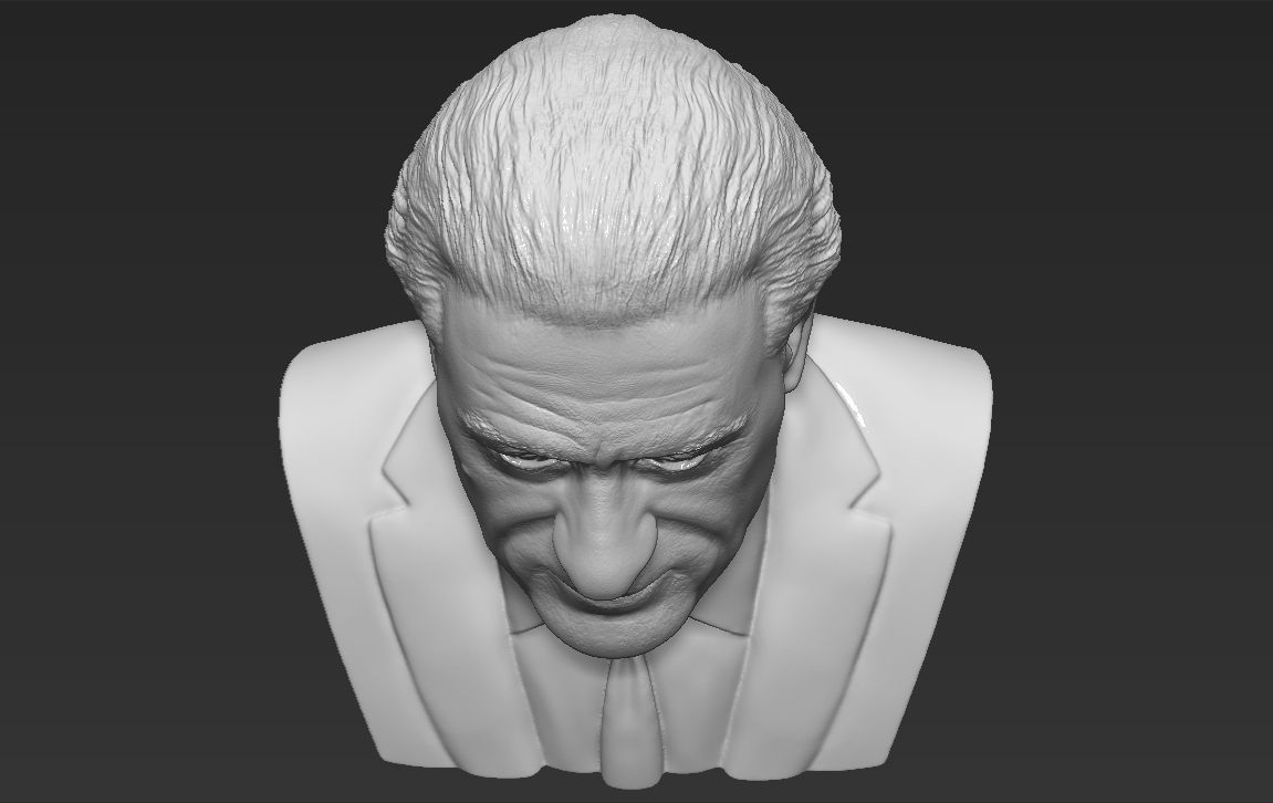 Robert De Niro bust ready for full color 3D printing 3D print model_35