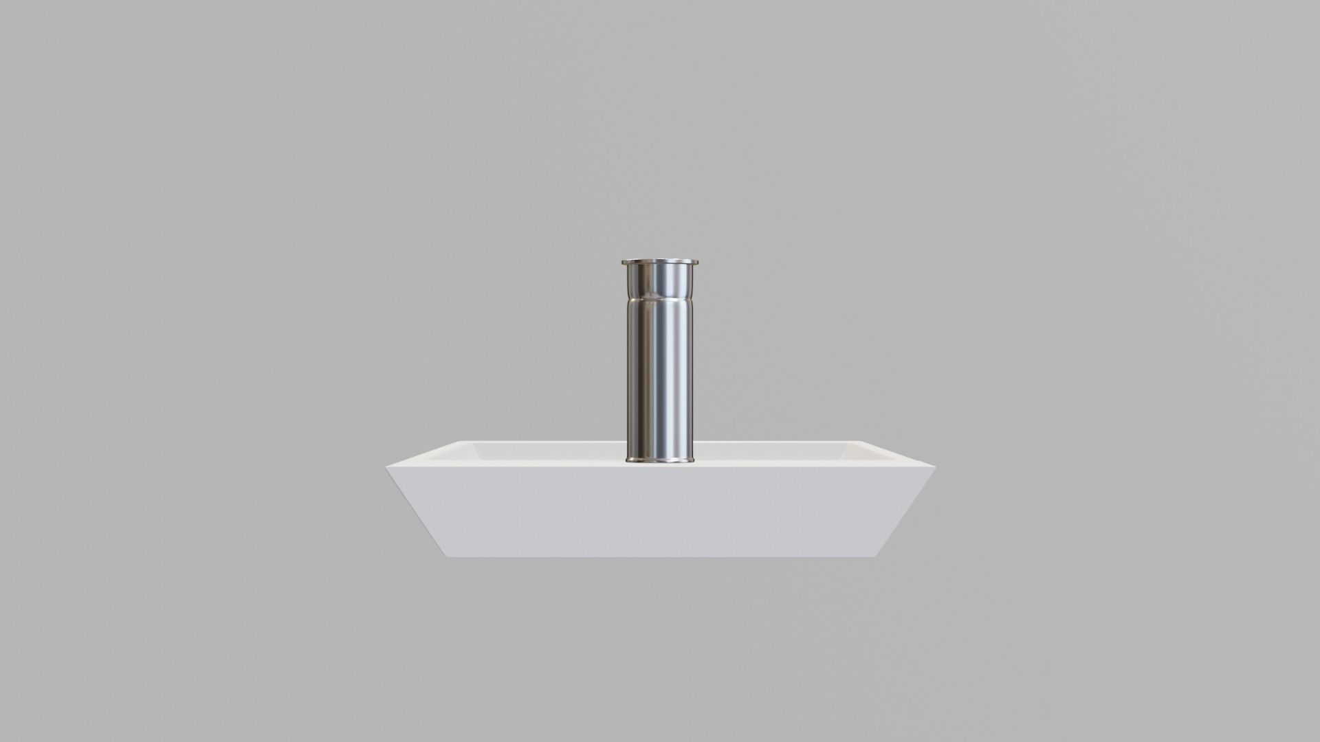 modern sink and water tap Low-poly 3D model_8