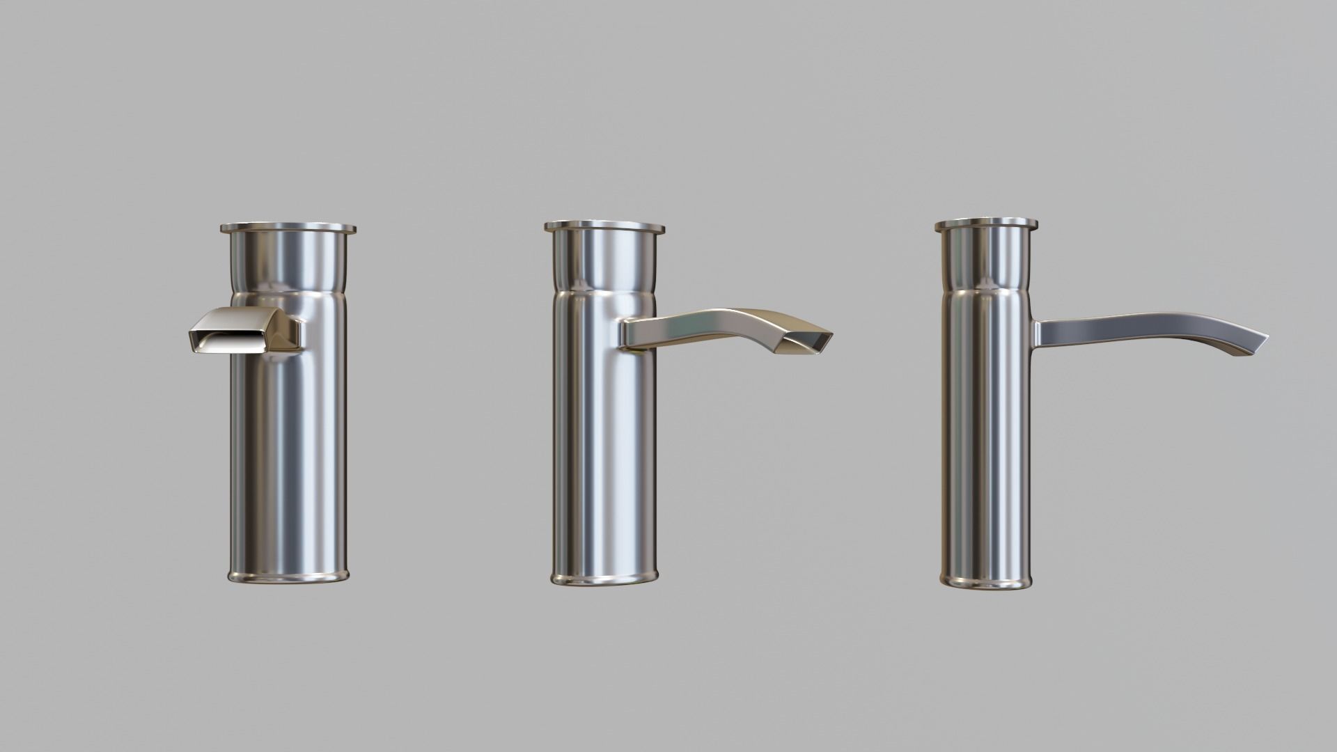 modern sink and water tap Low-poly 3D model_5