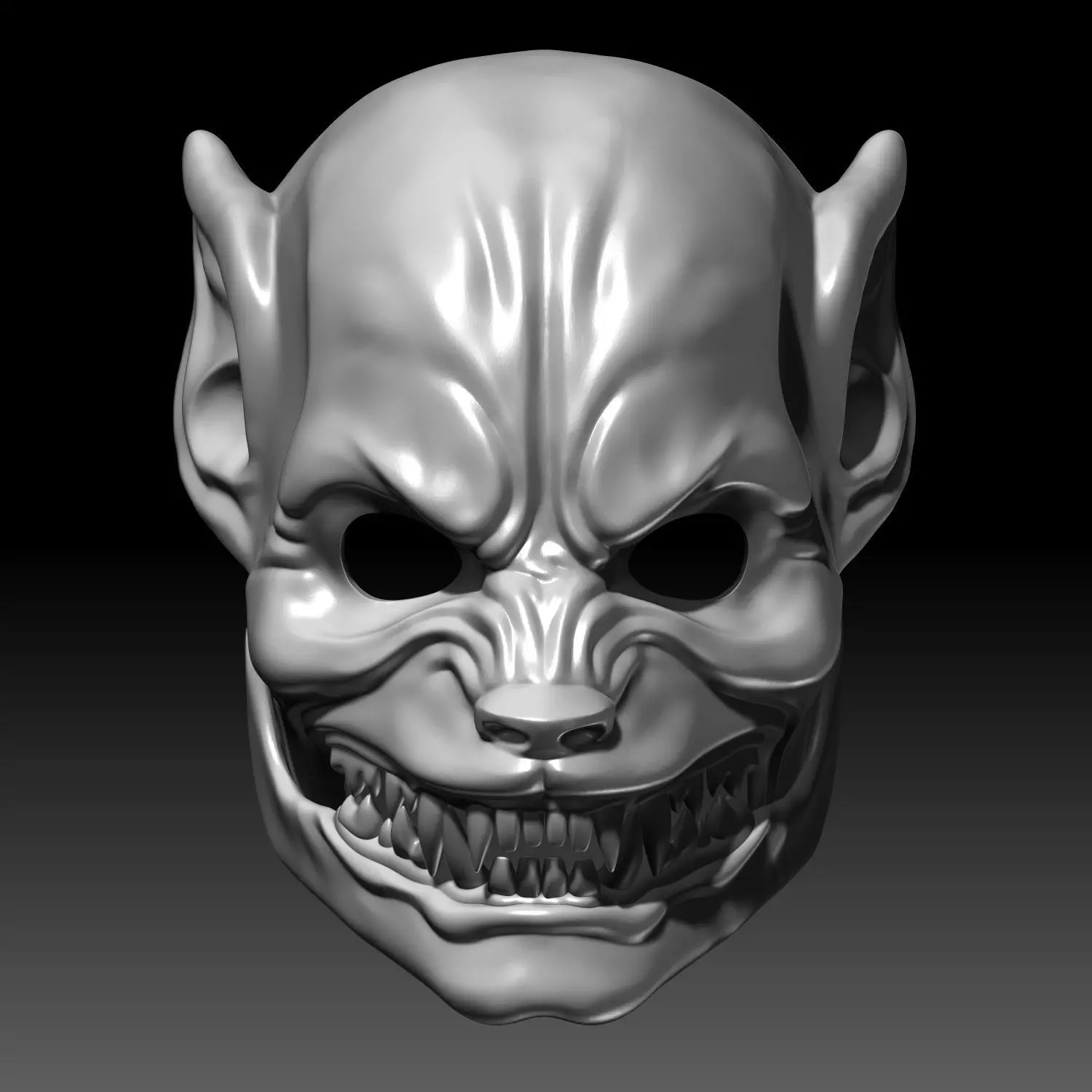 Werewolf Mask With Movable Jaw 3D Printable Model 3D print model_0