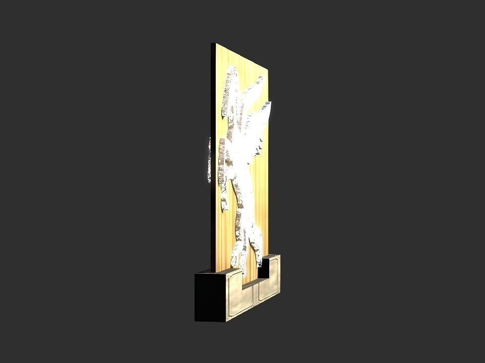 2d 3d Pegasus stand decoration Low-poly 3D model_7