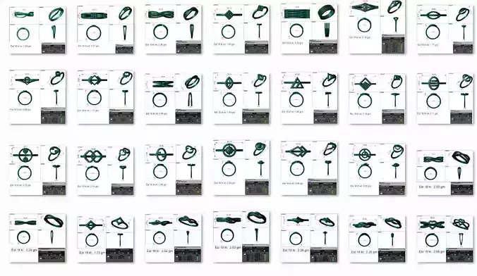 40 Light Weight Women ring 3dm STL detail 