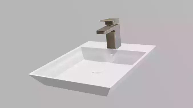 modern sink and water tap