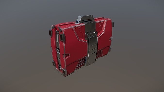 Iron Man Suitcase Armor Low-poly 3D model