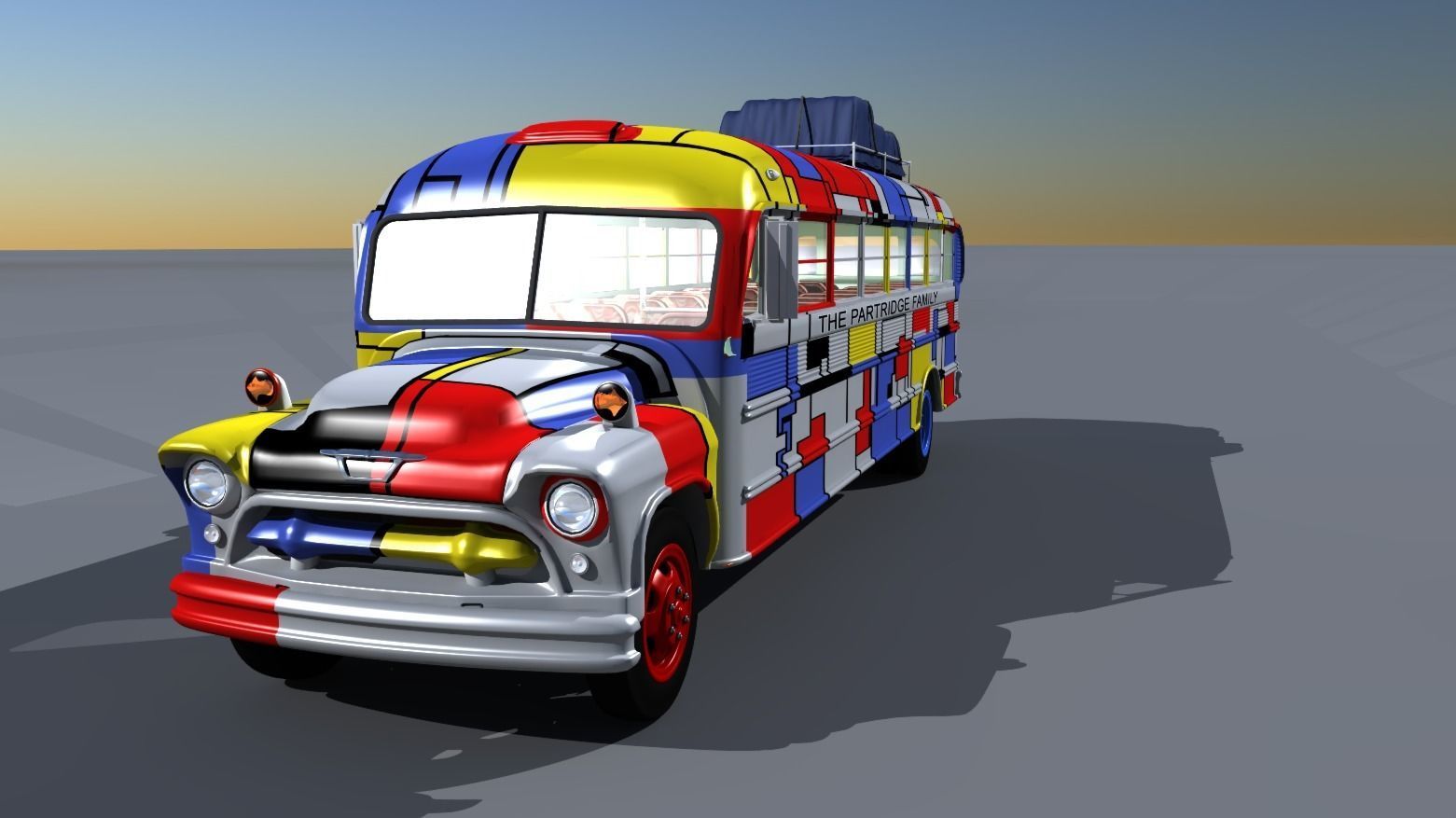 1957 School Bus 3D model_5