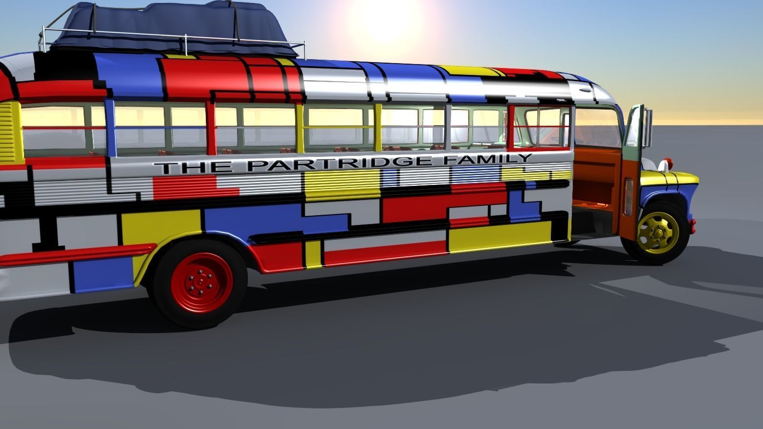 1957 School Bus 3D model_9