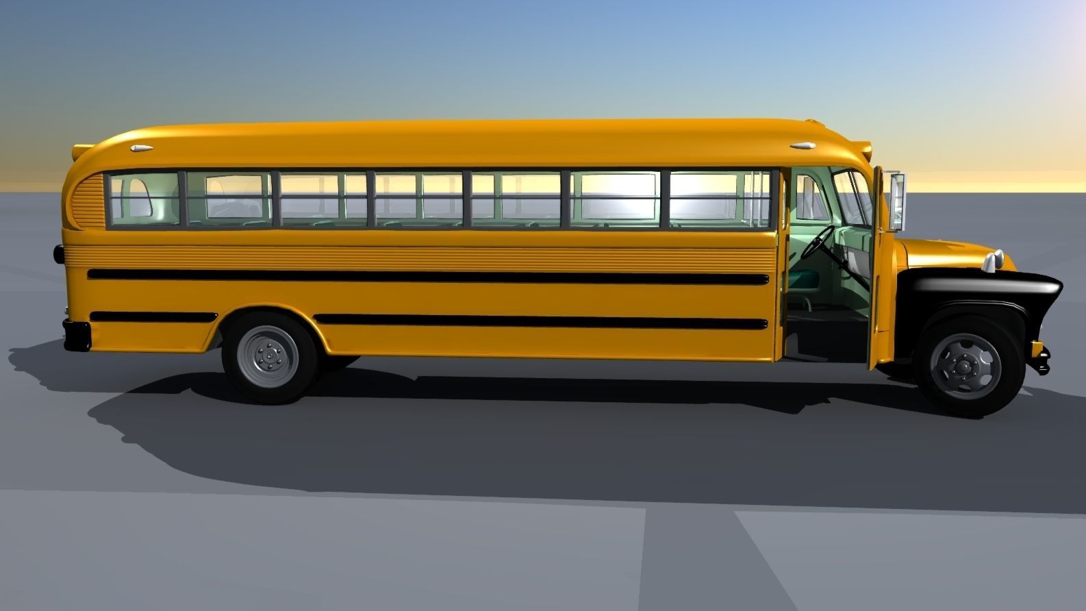 1957 School Bus 3D model_1