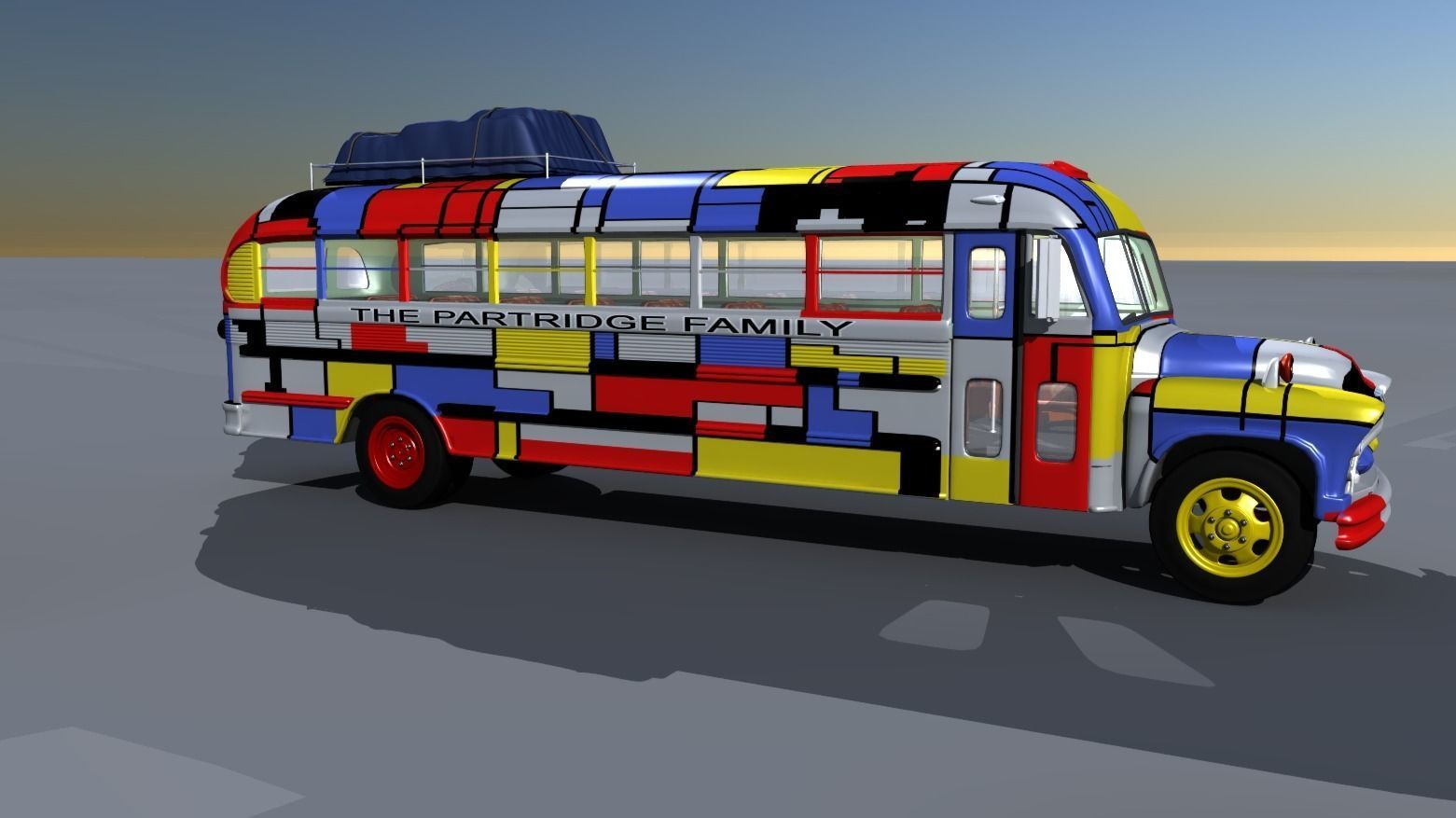 1957 School Bus 3D model_8