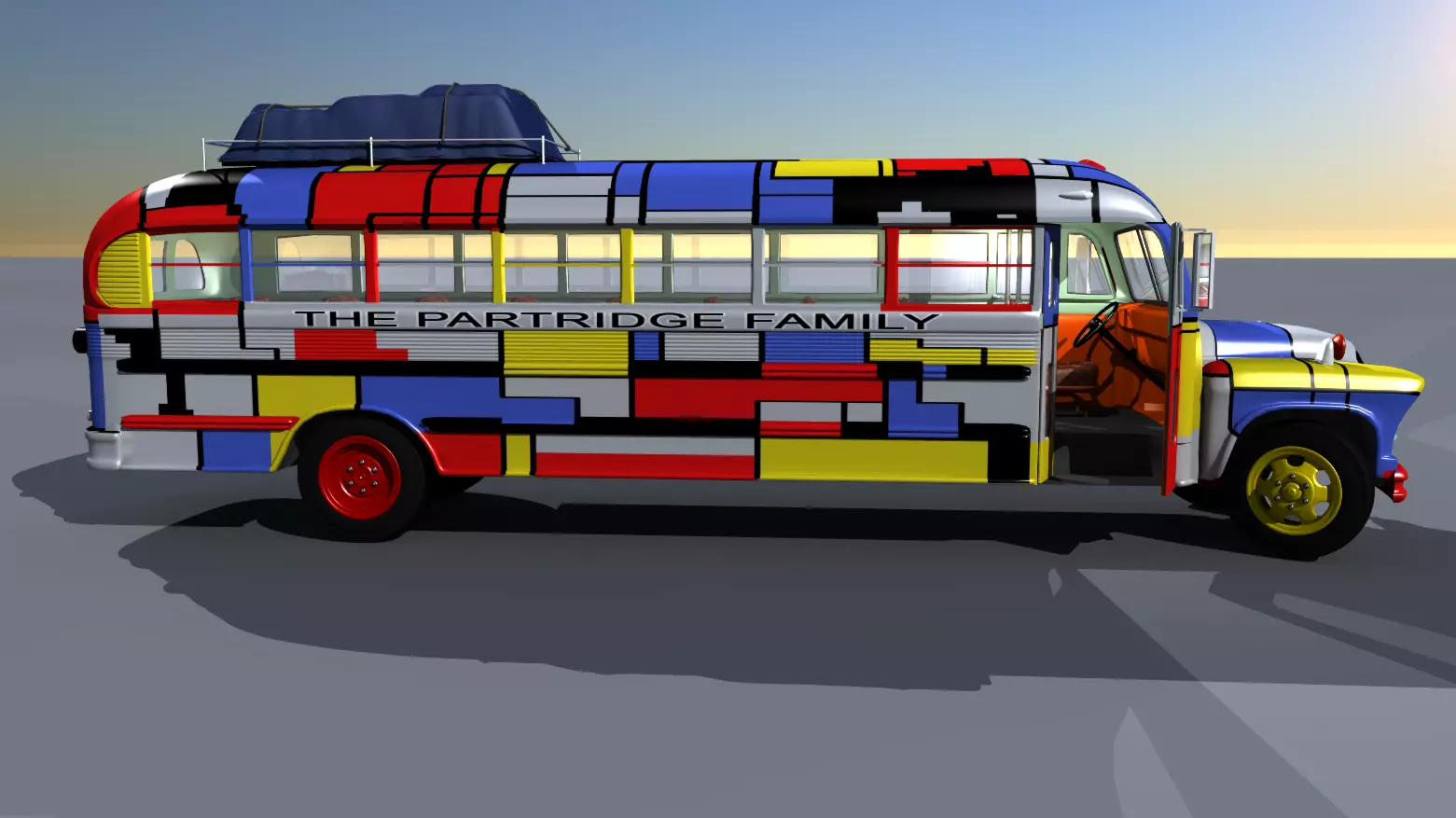 1957 School Bus 3D model_0