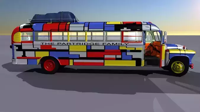 1957 School Bus 3D model